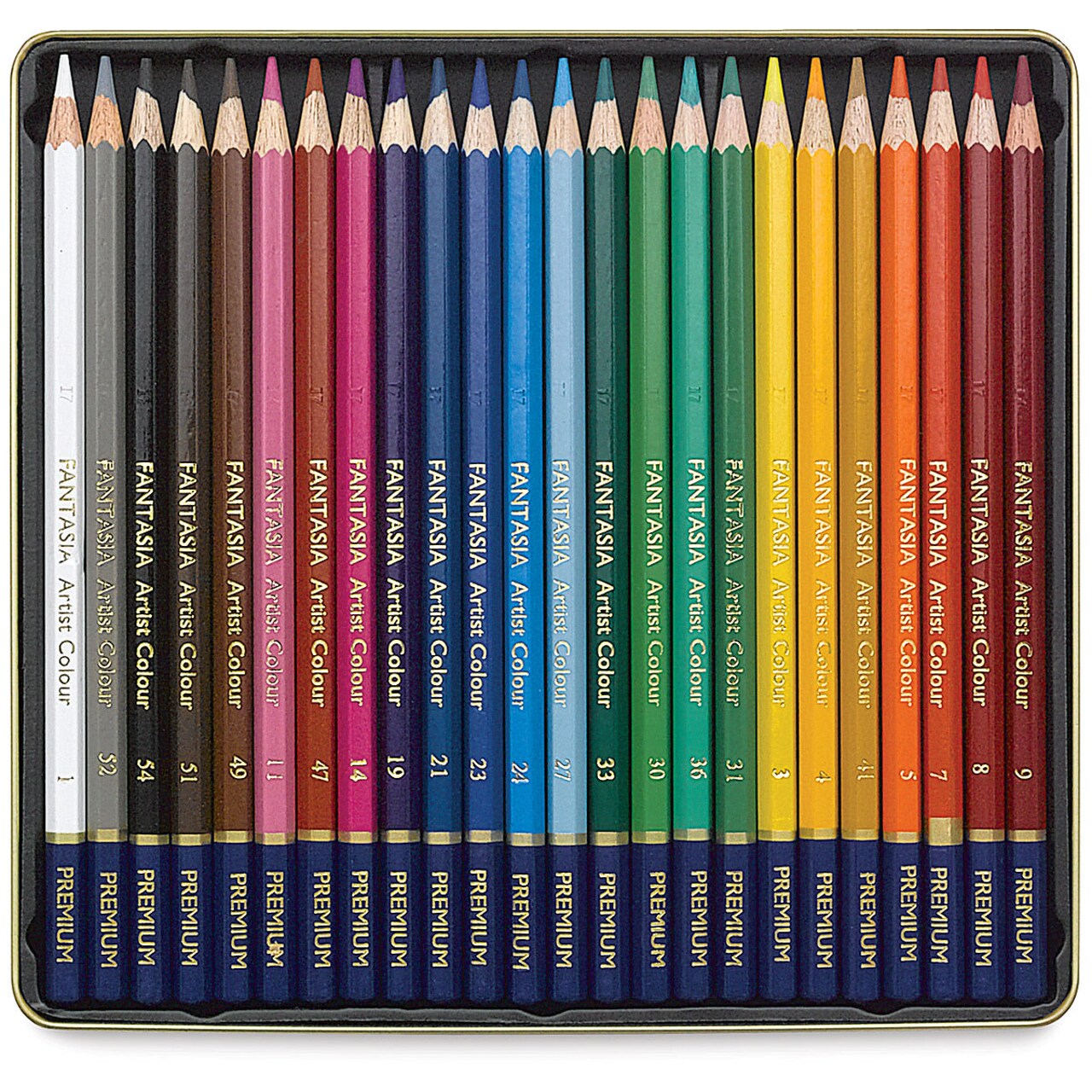 Fantasia Colored Pencil Set - Assorted Colors, Tin Box, Set of 24